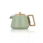 Thire en fonte cladon avec couvercle en bois 1l