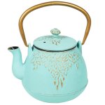Thire japonais en fonte bleu vert et or