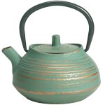 Thire de type japonaise verte en fonte 0. 4 litre