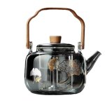 Th�i�re en verre avec 2 amovible th� des clients, 33 oz / 1000 ml, gris