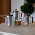 Th�i�re en verre et anse graphite 550ml