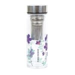 Theiere en verre double paroi par'tea 350 ml violet