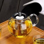 Thire en verre ecologique avec infuseur amovible - 650 ml, sans bpa, compatible micro - ondes et cuisinire, ...