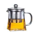 Th�i�re en verre pour la floraison et les feuilles de th�, d'une cuisini�re coffre - fort, 350 ml / 12 ...
