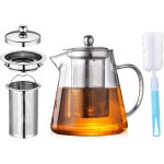 Thire en verre avec infuseur [style de mise a niveau] thire en verre rsistant a la chaleur avec ...