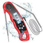 Thermometre cuisine, lecture instantané thermometre cuisson avec 102cm pliable sonde, rétroéclairage ... Thermometre cuisine, lecture instantané thermometre cuisson avec 102cm pliable sonde, rétroéclairage ...