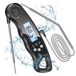 Thermometre cuisine, lecture instantané thermometre cuisson avec 102cm pliable sonde, rétroéclairage ... Thermometre cuisine, lecture instantané thermometre cuisson avec 102cm pliable sonde, rétroéclairage ...