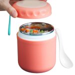 Thermos a soupe en acier inoxydable, grande tasse thermos a djeuner portable avec cuillre, pot alimentaire ...