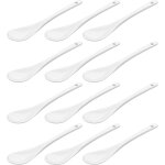 Tianyi - lot de 12 cuillères a ?ufs en porcelaine blanche - cuillère a café, dessert, coquetier, couverts ... Tianyi - lot de 12 cuillères a ?ufs en porcelaine blanche - cuillère a café, dessert, coquetier, couverts ...