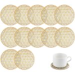 Tianyi - 12 pièces fleur de vie dessous de verre bois sous de verre bois dessous verres de table réutilisables ... Tianyi - 12 pièces fleur de vie dessous de verre bois sous de verre bois dessous verres de table réutilisables ...