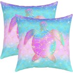 Tianyi - lot de 2 housses de coussins 60x60 en ecailles de sirne, housse d'oreiller dcorative en forme ...