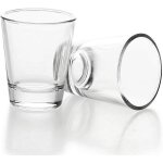 Tianyi - lot de 2 verres a shot en verre - 5 cl / 50 ml - passe au lave - vaisselle - pour vodka tequila ...