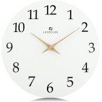 Tianyi - 30cm horloge murale blanc bois silencieuse, design moderne pendule murale facile  lire, sans ...