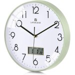 Tianyi - 30cm horloge murale calendrier lcd avec date thermomtre, moderne silencieuse pendule murale ...
