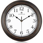 Tianyi - 30cm horloge murale silencieuse vintage, rustique retro pendule murale marron, shabby chic deco ...
