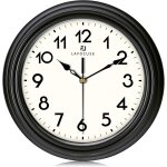 Tianyi - 30cm horloge murale vintage noir, silencieuse pendule murale classique, retro dco sans tic ...