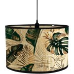Tianyi - abat - jour en bambou classique imprim animal et vgtal tambour abat - jour, remplacement ...