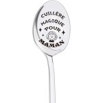 Tianyi - cadeau maman noel original, petite cuillre a dessert longue en inox grave je t'aime ma maman ...