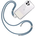 Tianyi - cordon collier laniere portable [bleu] avec patch de fixation [blanc ice] et sangle de suspension ...