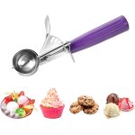 Tianyi - cuillre a glace 40 mm, cuillre a biscuits, cuillre a glace avec gchette et poigne confortable ...