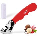 Tianyi - fisstina cuillre a glace avec poigne en caoutchouc antidrapante, en acier inoxydable, passe ...