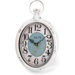 Tianyi - horloge murale ovale rtro, horloge murale rustique silencieuse, style vintage lgant, design ...
