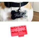Tianyi - moule en silicone pour mdaille d'identification en forme d'os de chien - grande taille - crez ...