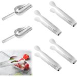 Tianyi - set di pinze per zucchero in acciaio inox, lot de 4 pinces a sucre en acier inoxydable et 2 ...