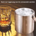 Tianyi - thirei 3l seau a glace isotherme en acier inoxydable, sceaux a champagne isol, double paroi ...