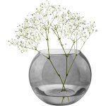 Tianyi - vase boule en verre gris Ø 19 cm h: 15. 5 cm - terrarium plante aquarium rond color - dcoration ...