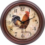 Tianyi - vintage horloge murale, 23cm coq retro silent horloge murale shabby chic dcoratif pour la cuisine ...