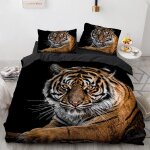 Tigre animal house de couette cm x cm polyester - coton parures de lit anti - allergique housse de couette ...