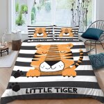 Tigre de dessin anim�� housse de couette x imprim�� d animaux mignons parure de lit personnes ado fille ...