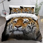 Tigre housse de couette x imprim�� d animaux de la for��t parure de lit personnes ado fille enfants microfibre ...