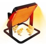Tiiyee plaque chauffante poussin 360 avec thermostat 45 - 70c - lampe chauffante pour 15 poussins en ...