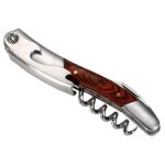 Tire - bouchon en acier inoxydable style laguiole (bois) Tire - bouchon en acier inoxydable style laguiole (bois)