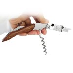 Tire - bouchon multifonction ouvre - bouteille de vin en acier inoxydable coupe - palissandre