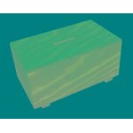 Tirelire en bois rectangulaire