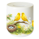 Tirelire canaris en c�ramique 9, 5 cm