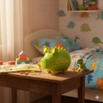 Tirelire en c�ramique cochon dinosaure