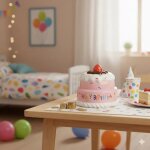Tirelire en c�ramique gateau d'anniversaire