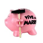 Tirelire cochon avec un petit marteau vve les mari�s