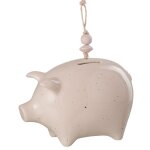 Tirelire cochon rose en c�ramique 18 cm