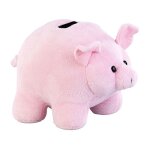Tirelire cochon sonore en peluche