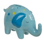 Tirelire �l�phant bleu en c�ramique