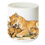 Tirelire lionne en c�ramique 9, 5 cm