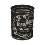 Tirelire en m�tal tonneau de p�trole ford vintage logo