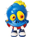 Tirelire monstre bleu sur ressort