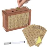 Tirelire - nikcorp - bois - 20 x 14, 5 x 7, 5 cm - cible d'�pargne - design contemporain