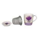 La tisanire en porcelaine avec infuseur thme lavande